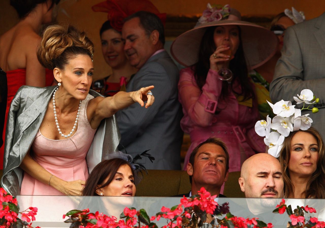 "Sex and the City" star Sarah Jessica Parker at last year's carnival, alongside cricketer Shane Warne and actress Liz Hurley.