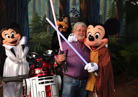 "Star Wars" creator and filmmaker George Lucas at Disney's Hollywood Studios theme park. Lucas sold his Lucasfilm empire to Disney in 2012 for $4 billion.