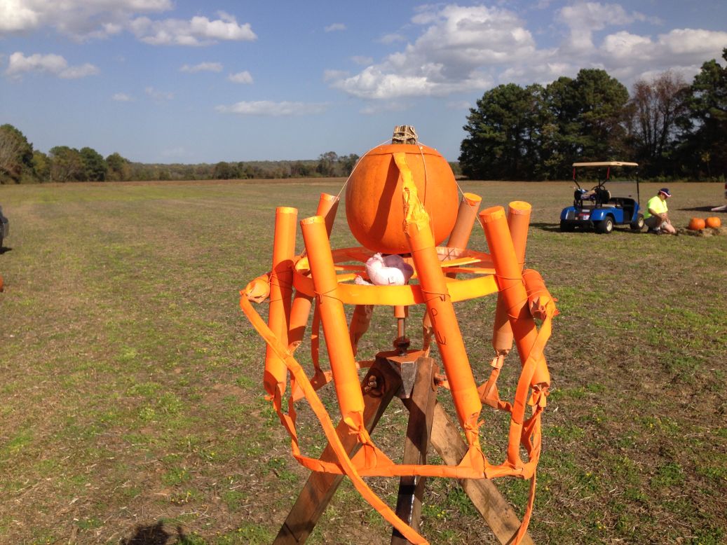 It may not look a little odd, but to get the real impact of this flying-exploding-pumpkin you need to <a href="http://ireport.cnn.com/docs/DOC-868771" target="_blank">check out Matt Roach's amazing video</a>. The display was the brain-child of Cracker Jacks, one of the oldest fireworks clubs in the U.S., and according to Roach this pumpkin shot up to 150-175 feet before meeting a very timely and seasonal death. 