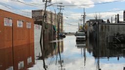 Flood damaged streets are viewed in the Rockaway section of Queens where the historic boardwalk was washed away due to Sandy.
