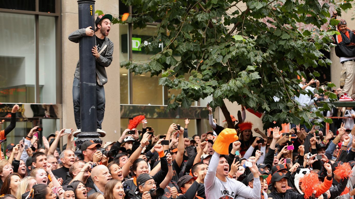 News Pix: Giants Win the World Series, Fans Celebrate, and A Parade