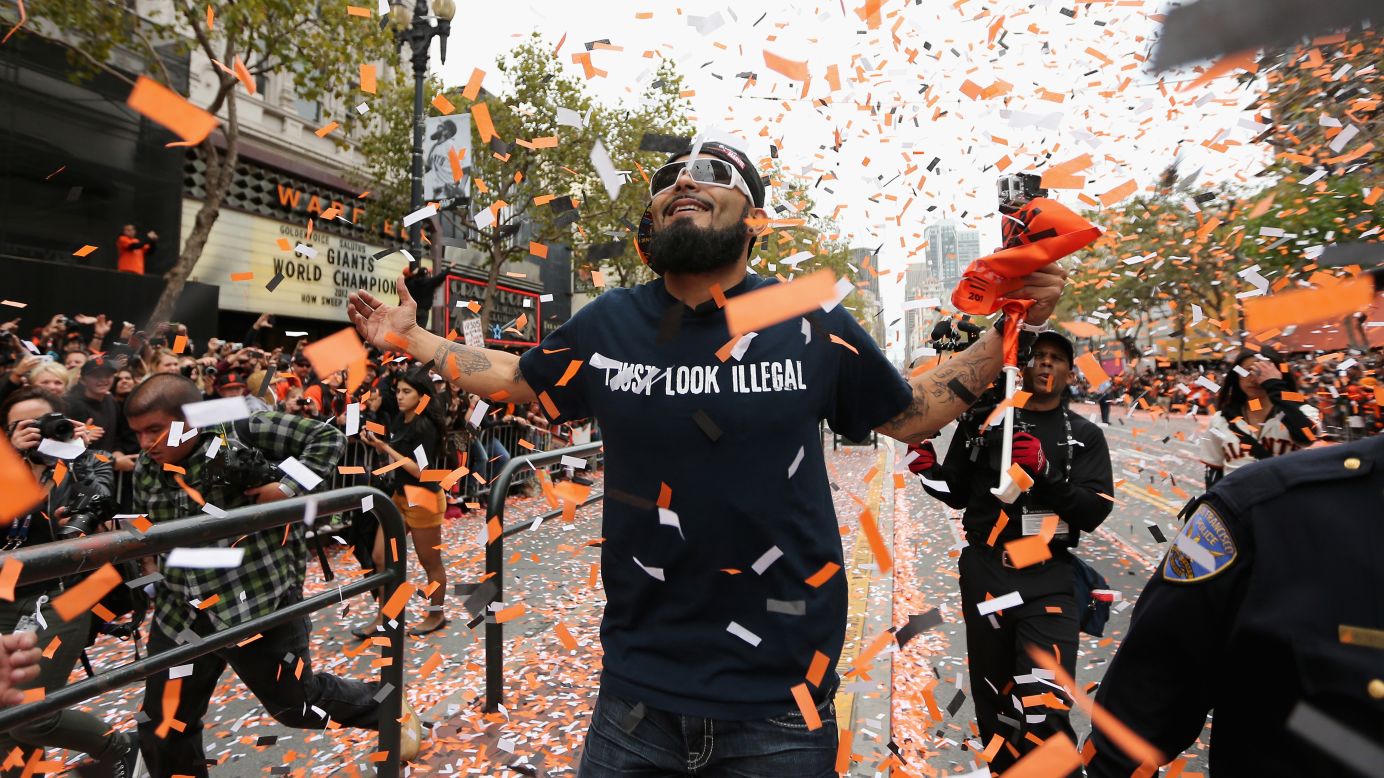 News Pix: Giants Win the World Series, Fans Celebrate, and A Parade