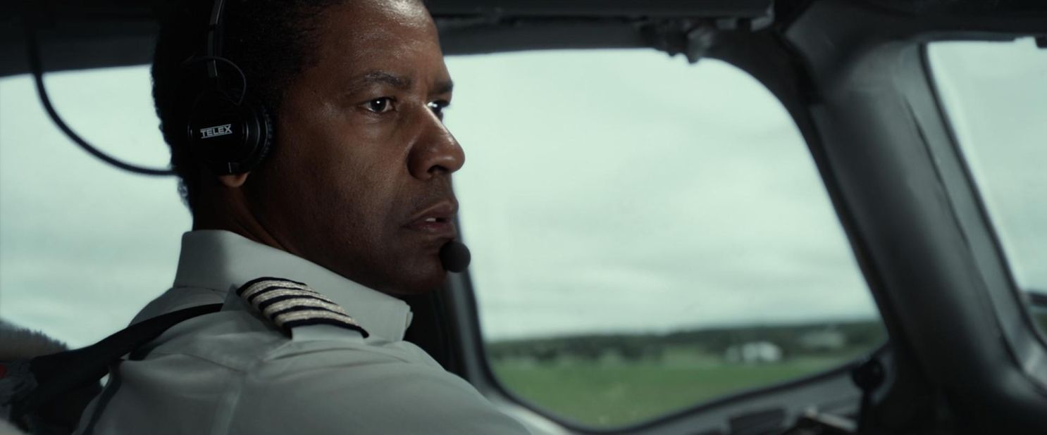 In "Flight," Denzel Washington plays a pilot at the center of a disastrous airplane malfunction.