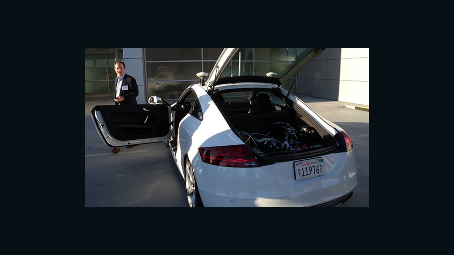 Stanford University's driverless car, an Audi TTS named Shelley, has hit 115 mph on a closed racetrack.