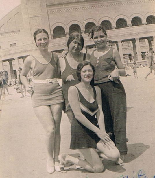 My grandmother (far left) in Atlantic City, 1932