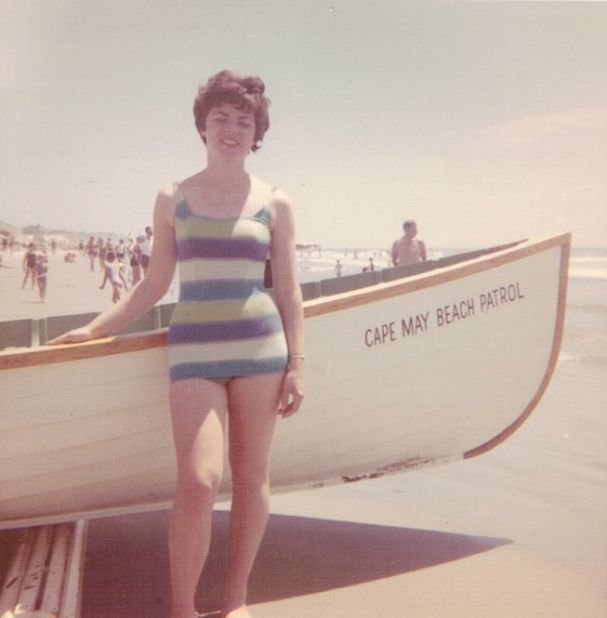 My mom in Cape May, 1962