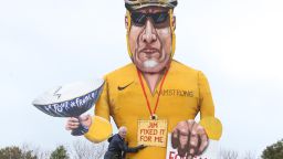 Disgraced cyclist Lance Armstrong is the subject of annual Bonfire Night celebrations in the British town of Edenbridge. An effigy of Armstrong will be burned during the celebrations, which mark the foiling of Guy Fawkes' "gunpowder plot" to blow up the Houses of Parliament and kill King James I in 1605. The Edenbridge Bonfire Soceity has gained a reputation for using celebrity "Guys," including Tony Blair, Jacques Chirac and Saddam Hussein.