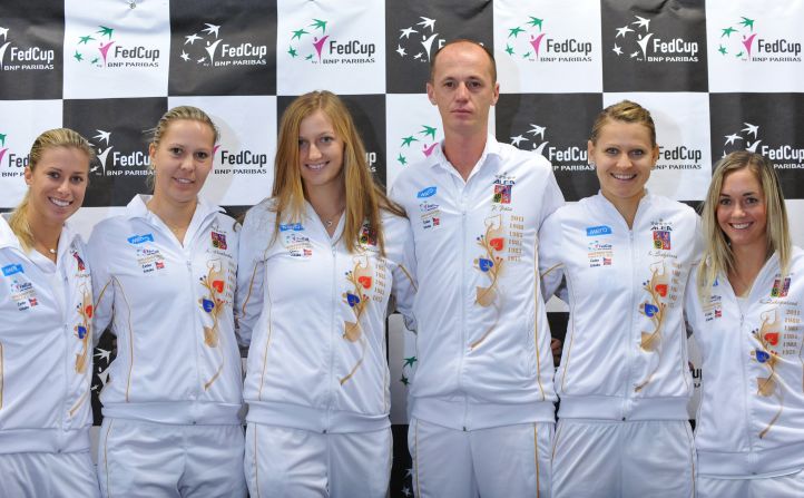 Czech Republic's Andrea Hlavackova, Lucie Hradecka, Petra Kvitova, captain Petr Pala, Lucie Safarova and Klara Zakopalova are bidding to win the country's second consecutive title following last year's 3-2 win over Russia.