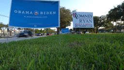 obama romney signs