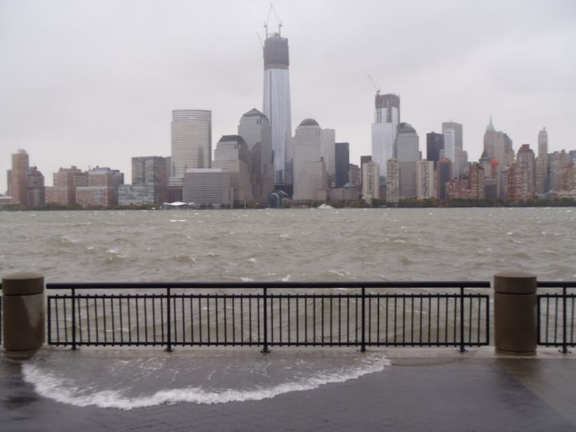 iReporter Pankaj Purohit lives five minutes from the boardwalk on Essex Street in Jersey City, New Jersey, which began flooding even before Superstorm Sandy's rains came. 