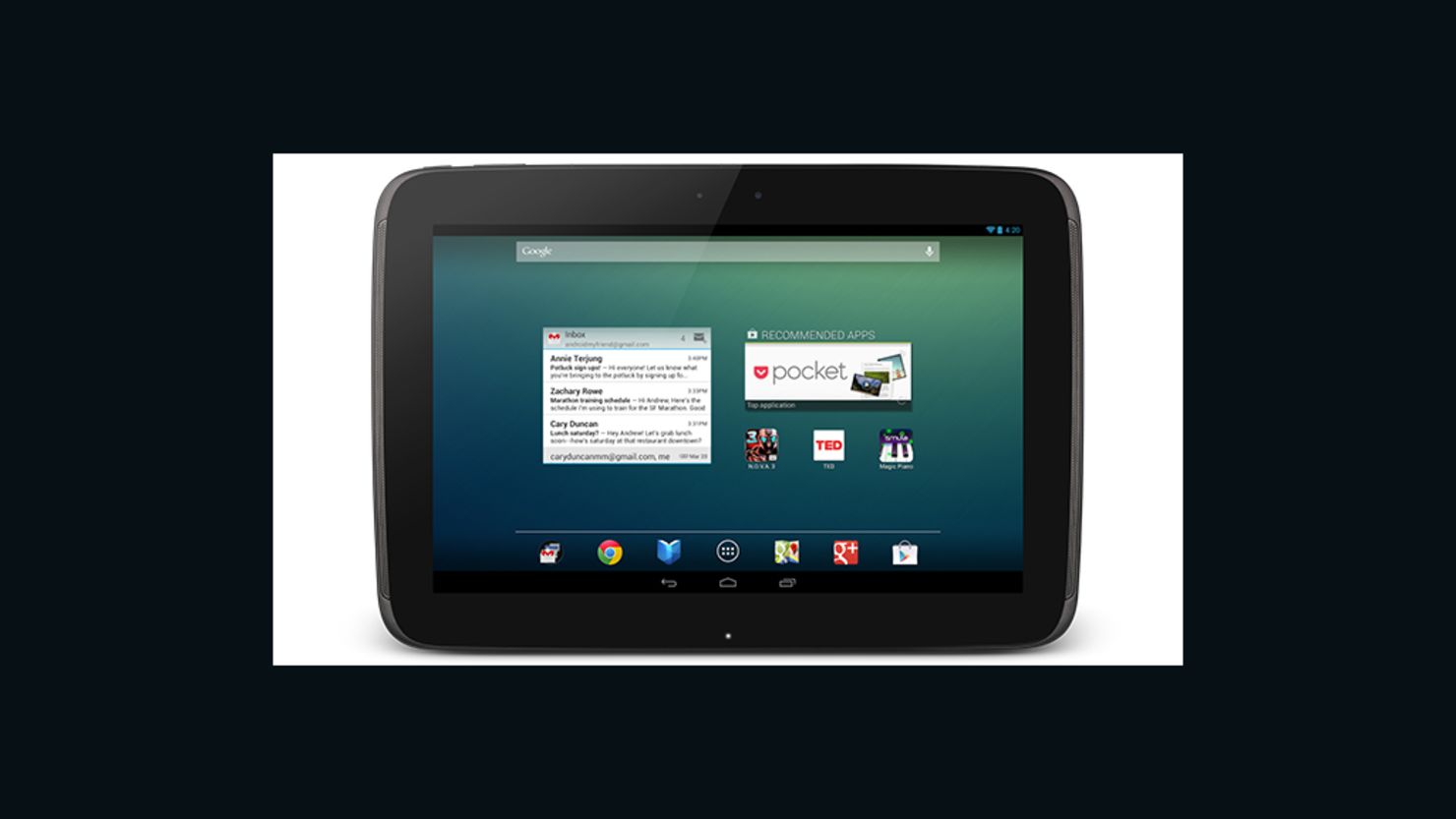 Google and Samsung have teamed up for the Nexus 10 Android tablet, coming November 13.