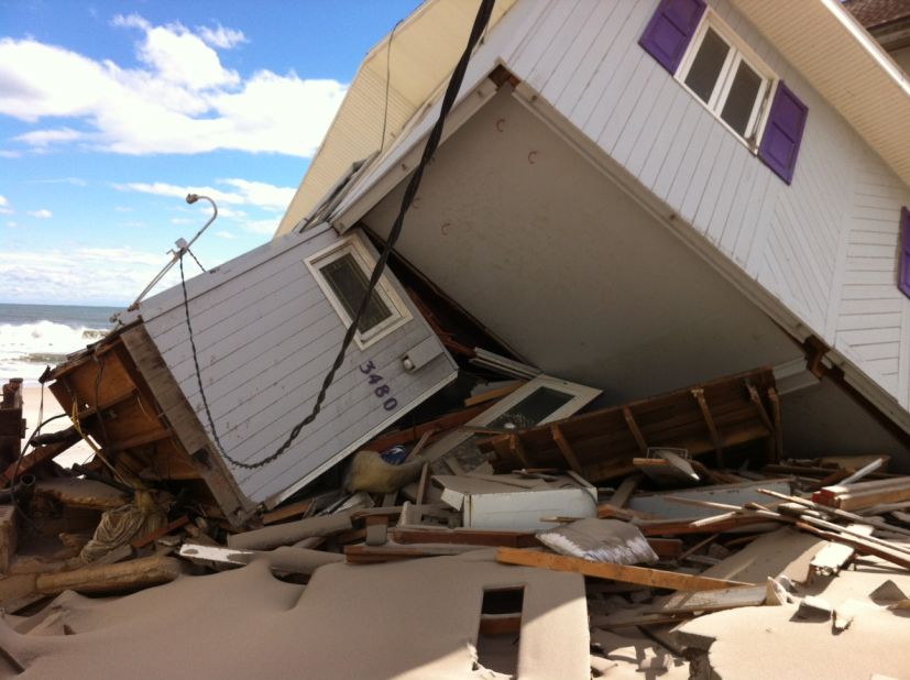 A collapsed house near the Barrier Islands. 