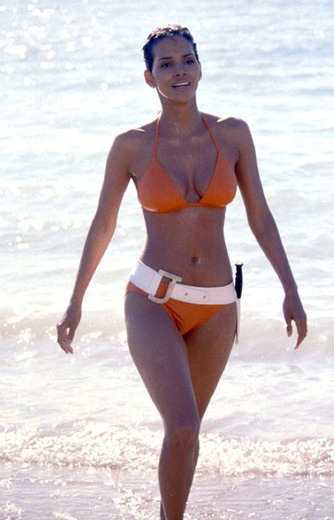 Halle Berry's Giacinta Johnson earned the nickname Jinx because she was born on Friday the 13th. In homage to Andress' Honey Ryder, audiences first see Berry as she emerges from the ocean wearing an orange bikini in 2002's "Die Another Day."