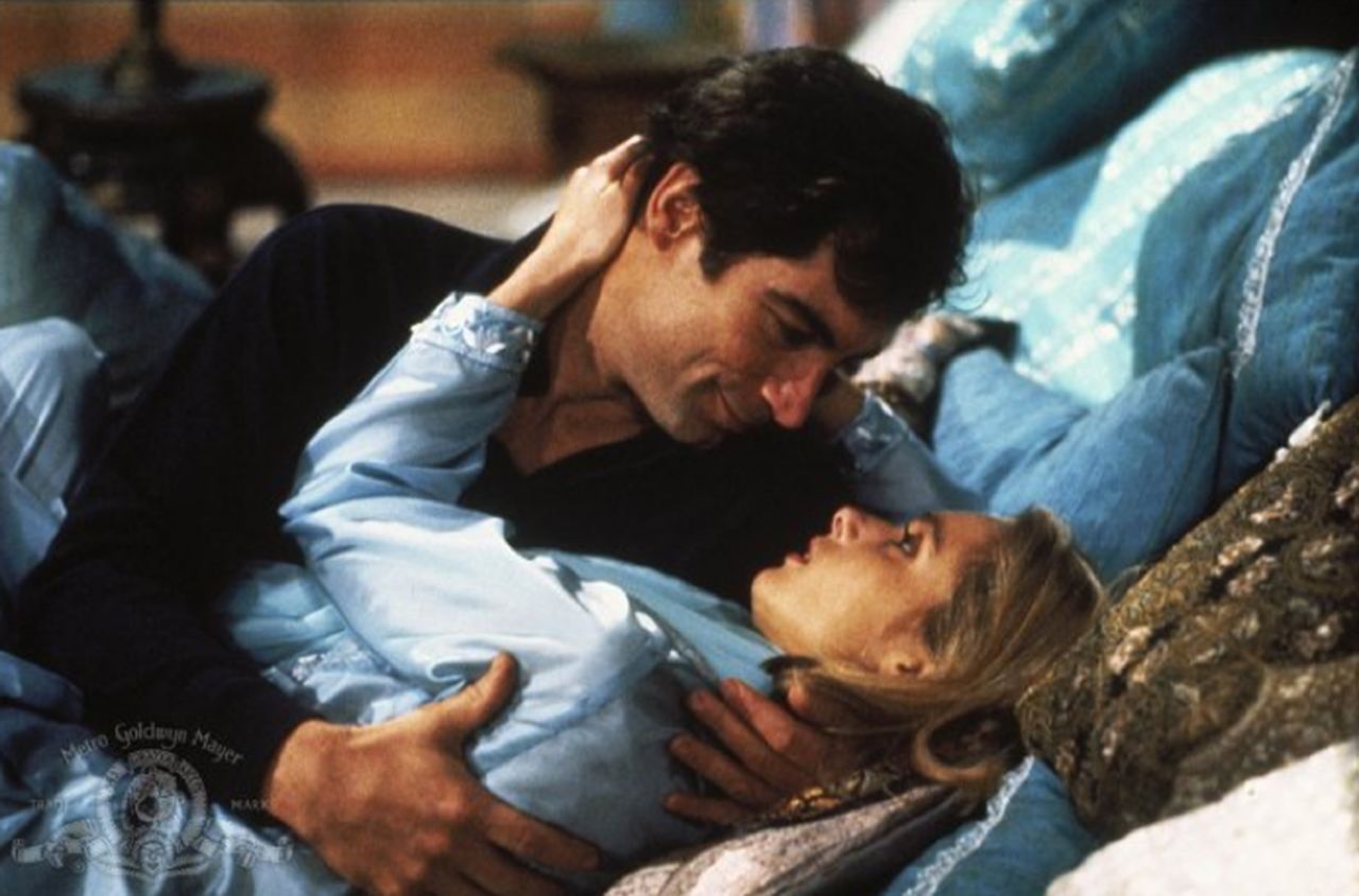 Bond shoots a gun out of cellist Kara Milovy's hands in 1987's "The Living Daylights." Maryam d'Abo played Milovy opposite Timothy Dalton's Bond.