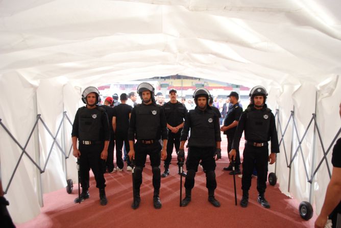 His first competitive match was a World Cup qualifier earlier this year. Fears of violence were so high, the match was played without fans in a remote military stadium outside Alexandria. 