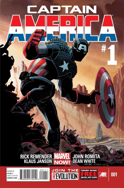 November's first issue of "Captain America" is a Cap unlike any seen before, with the possible exception of his adventures in the 1980s mini-series "Secret Wars."  Writer Rick Remender compares this book with a science-fiction bent to that classic story. Cap, shield in tow, explores new worlds starting with the first issue November 21.