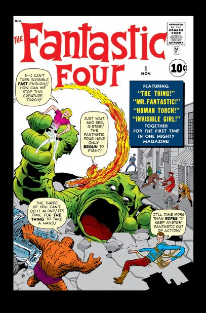 The Fantastic Four started it all for Marvel Comics in the 1960s. In their first issue, Mr. Fantastic, the Invisible Girl, the Thing and the Human Torch didn't even wear uniforms. 