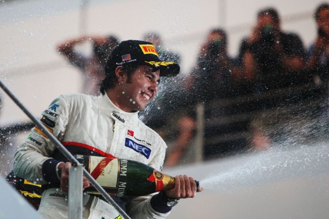 Perez's second place at the Malaysian GP in March was the Mexican's first podium finish in F1. He followed that up with third in Canada and another runner-up position in Italy.