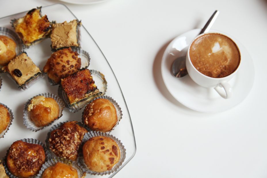 A typical Italian breakfast involves a simple coffee and pastries, often filled with custard, cream or chocolate.