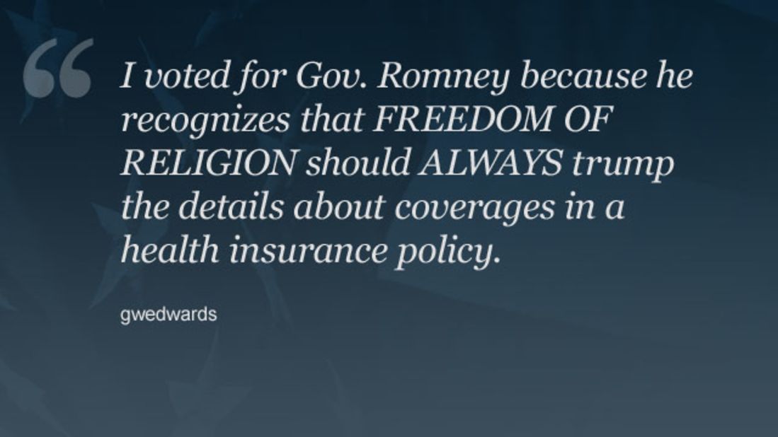 Commenter <a href="http://www.cnn.com/2012/11/02/opinion/obama-vision-for-america/index.html#comment-698523348">gwedards</a> explains supporting Mitt Romney.