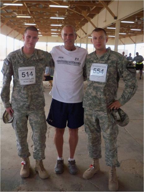 One of Yasso's trips this year involved traveling to Iraq to visit the troops and host a few 5k races.<br />