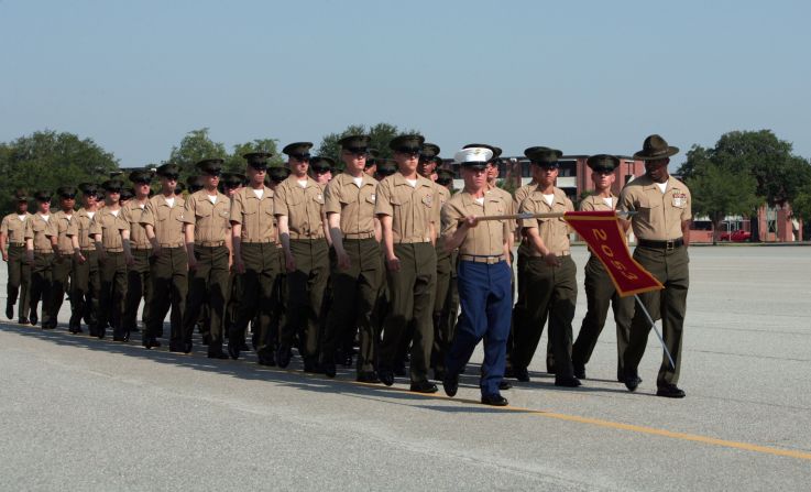 Since it opened as a training facility 1915, the <a href="https://www.mcrdpi.usmc.mil/SitePages/Home.aspx" target="_blank" target="_blank">U.S. Marine Depot at Parris Island, South Carolina, </a>has become legendary through movies, songs and novels. It has also produced hundreds of thousands of fighting men and women, some seen here during a recent graduation ceremony.