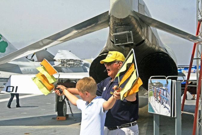 The Midway bills itself as a hands-on military museum with interactive exhibits both on the flight deck and below.