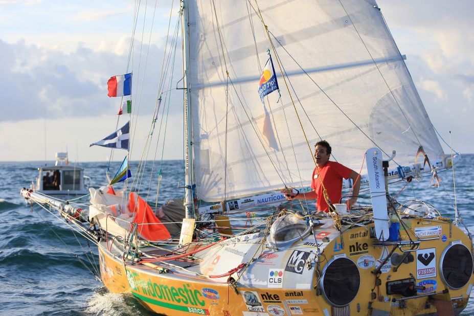 Italian Alessandro Di Benedetto currently holds the record for sailing around the world in the smallest boat, completing the voyage in a 6.5 meter vessel in 2010.
