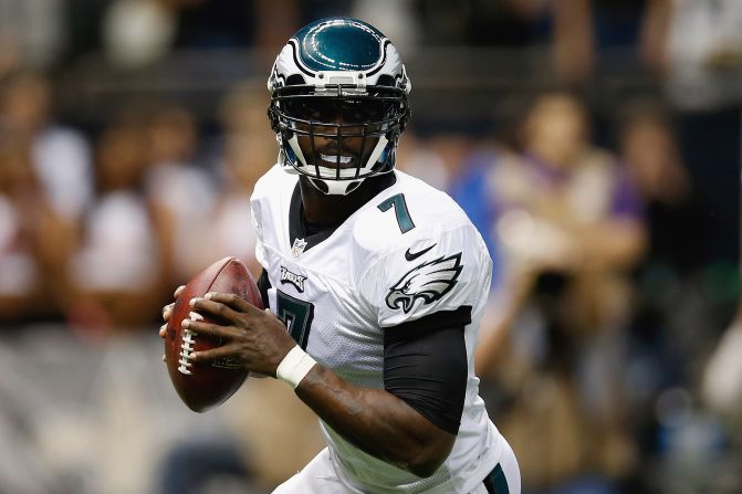 Eagles quarterback Michael Vick looks to pass against the Saints on Monday.
