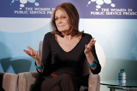 Author and feminist icon Gloria Steinem participates in a discussion during a Women in Public Service event in 2011.