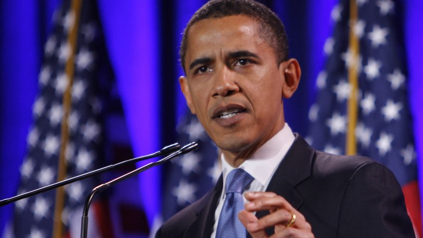 US Democratic presidential candidate Illinois Senator Barack Obama speaks in Philadelphia, Pennsylvania, on March 18, 2008. White House hopeful Barack Obama condemned 'profoundly distorted' sermons by his former pastor, but refused to disown the fiery religious leader and insisted that the United States was capable of overcoming its bitter racial divide.