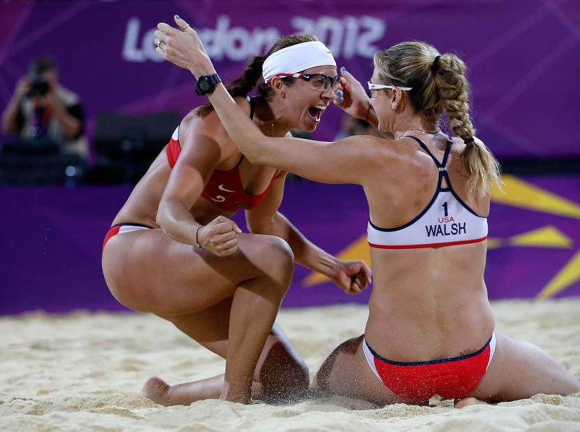 As <a href="http://sportsillustrated.cnn.com/2012/olympics/2012/writers/phil_taylor/08/08/may-treanor-walsh-gold-medal-beach-volleyball/index.html#ixzz2BMchvfew">Sports Illustrated writer Phil Taylor says</a>, "With all due respect to the other teams who compete in beach volleyball ... there is the duo of Misty May-Treanor and Kerri Walsh Jennings, and there is everybody else." May-Treanor, left, and Walsh Jennings went into retirement after the 2008 Beijing Olympics. During their time off, May-Treanor tore her Achilles tendon while rehearsing for "Dancing With the Stars," and Walsh Jennings gave birth -- twice. Still, the duo reunited to dominate the 2012 Olympics, losing only one set in their quest for gold. 
