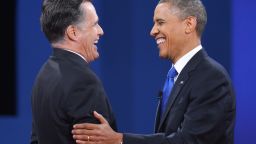 Obama Romney debate smile.gi