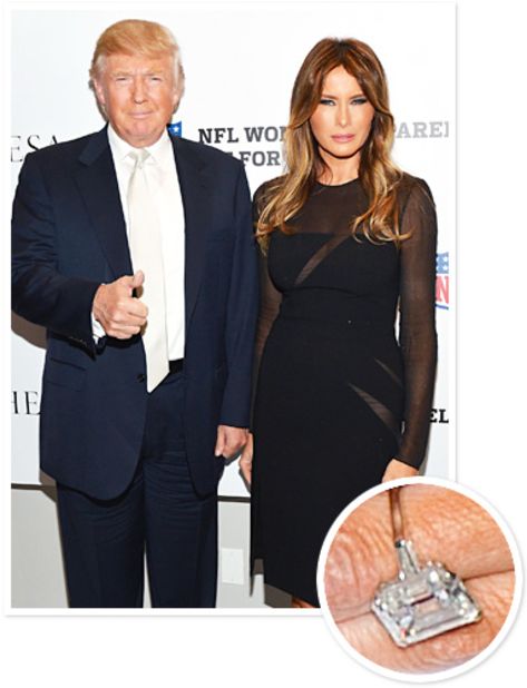 Billion-dollar real-estate mogul Donald Trump proposed to Melania Knauss with a stunning 12-carat ring in 2004.