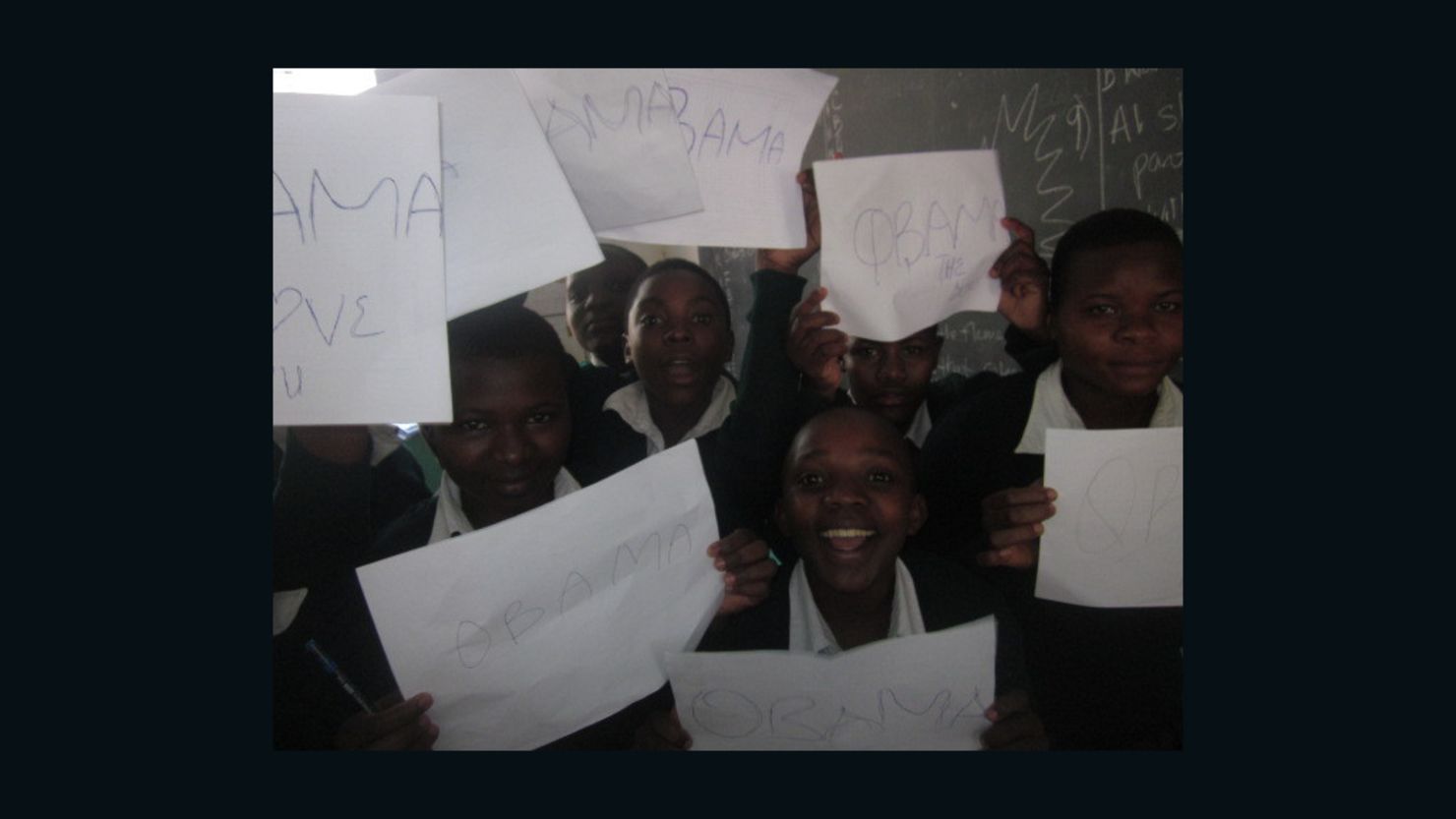 Students in Tanzania expressed their joy at Barack Obama's re-election 