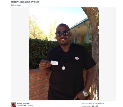 "American Idol" judge Randy Jackson is quite familiar with the process of voting, and made sure to cast his on November 6.