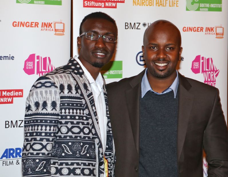 Left to right : Olwenya Maina, who plays Oti in Nairobi Half Life, and director Tosh Gitonga, at the film's German premiere in Berlin on October 10.<br /><br />Gitonga says he wants to change views about crime in Kenya.