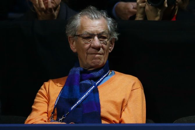 Veteran actor Ian McKellen, star of the Lord of the Rings trilogy and the upcoming Hobbit movies, was also in attendance to see defending champion Federer reach the semifinals for the 10th time in 11 appearances at the ATP finals.