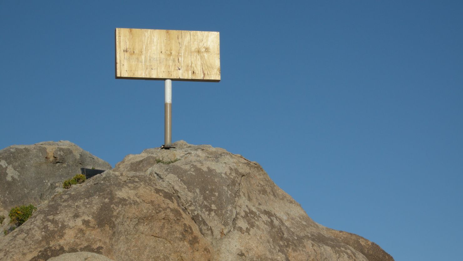 The Mojave Cross in California was covered with plywood while a church-state issue was being resolved. 