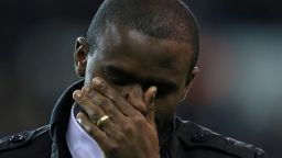 Fabrice Muamba wept as he addressed the crowd at White Hart Lane -- the English soccer ground where he collapsed due to cardiac arrest during a match in March 2012.