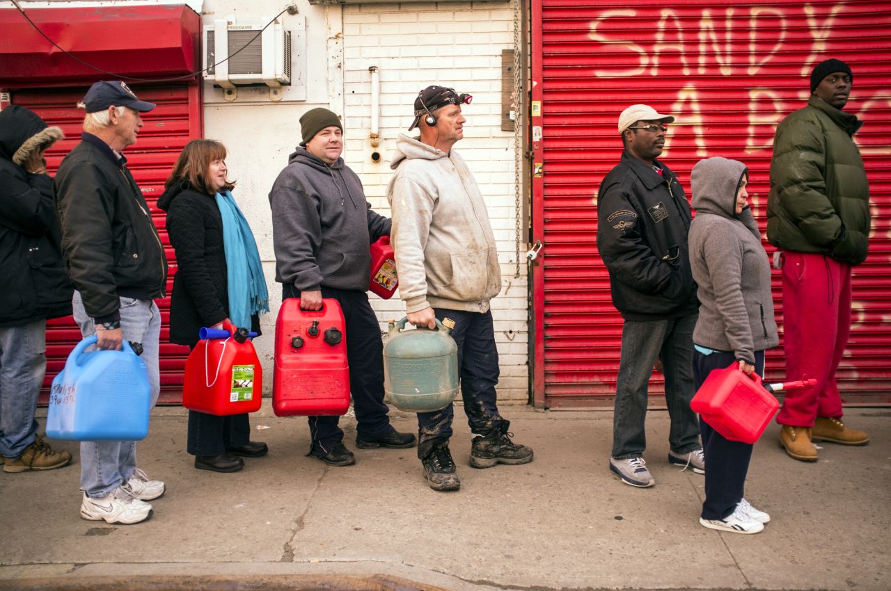 In Manhattan, only about 200 customers now remain in the dark -- a fact that does not escape many Rockaway storm victims as they wait in line for gas.