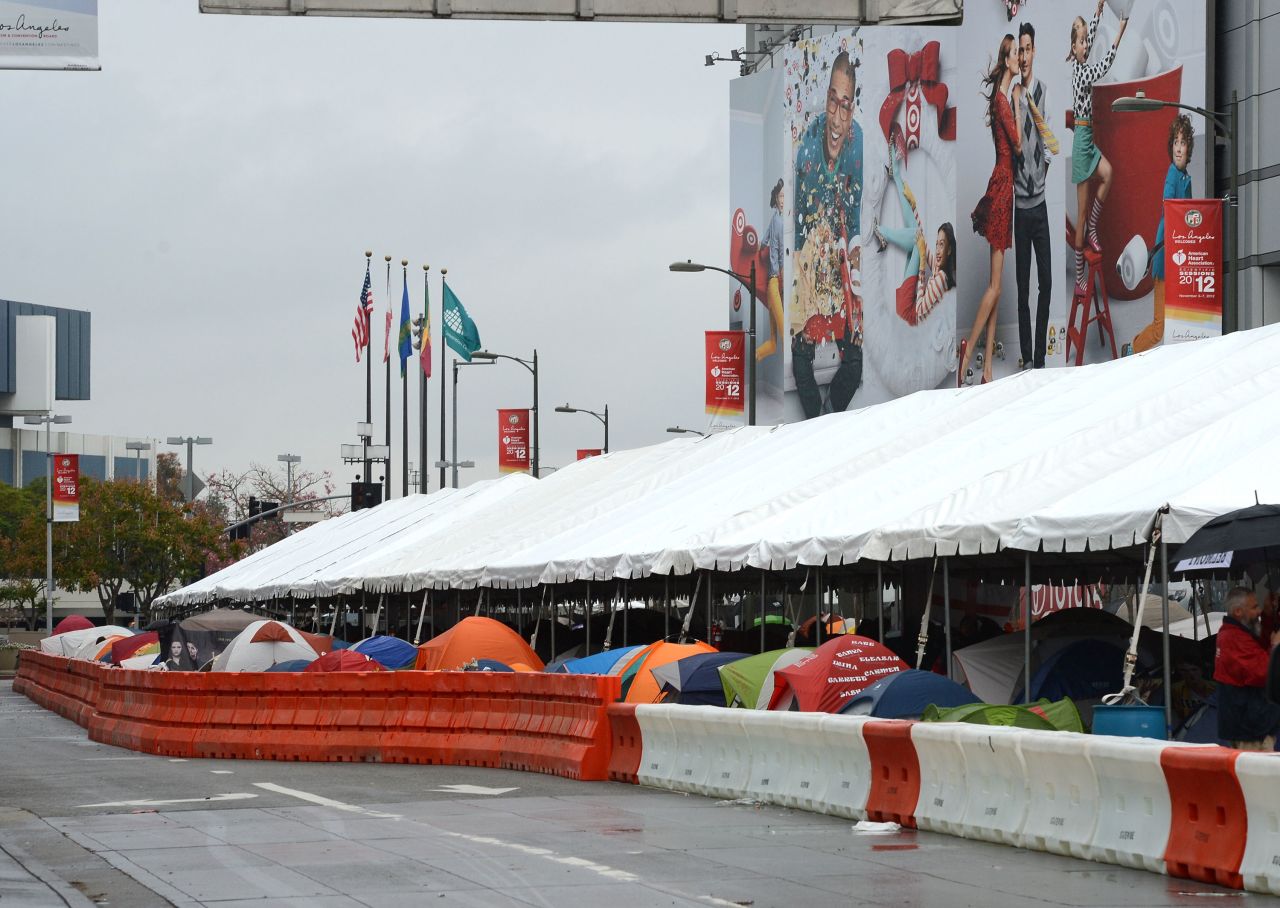 Tent city lives up to its name.