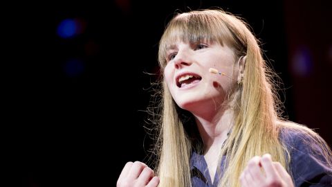 Amy O'Toole, a student who took part in the Blackawton Bees science project, speaks at TED Global 2012.