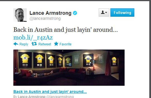 lance armstrong with 7 jerseys