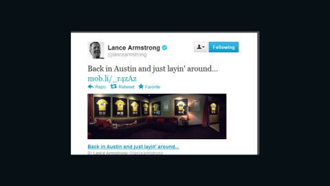 This post on Lance Armstrong's Twitter page has been met with a mix of outrage and applause by the online community.