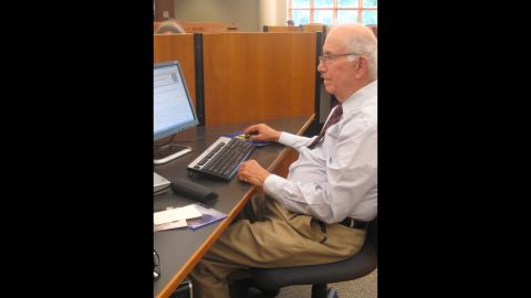 The West Bloomfield Library is where Shuker spends his time researching, reading and writing. 