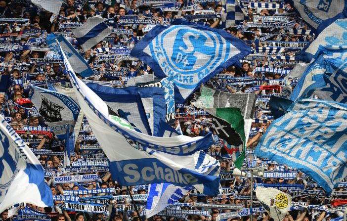 German club Schalke move up two places from last year's list, after their revenue went up to 268.5 million.