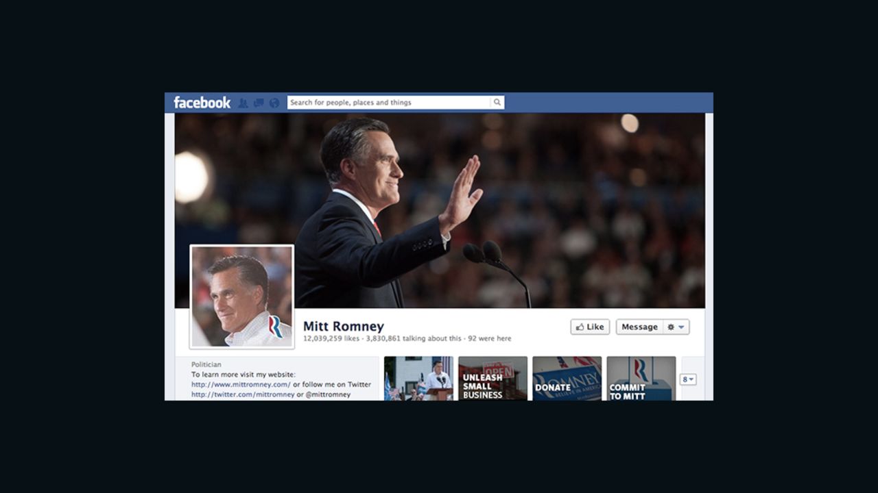 romney facebook friends