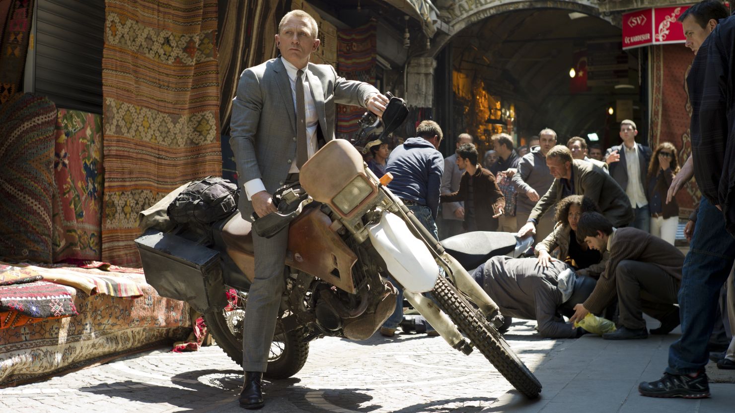As James Bond, actor Daniel Craig pulls off all types of feats in "Skyfall."