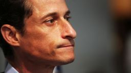 NEW YORK, NY - JUNE 16:  Rep. Anthony Weiner (D-NY) announces his resignation June 16, 2011 in the Brooklyn borough of New York City. The resignation comes 10 days after the congressman admitted to sending lewd photos of himself on Twitter to multiple women.  (Photo by Spencer Platt/Getty Images)